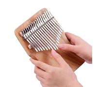 Ammoon de 17 teclas Piano Camphorwood C Tone Carry Bag Music Book Tuning Hammer musical (Color de madera)