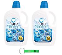 Ammorbidente Puro Amore Blu - Suavizante líquido - Fragancia inconfundible - Ideal para todo tipo de tejidos 60 lavados 3L + llavero Beni Culinari gratuito