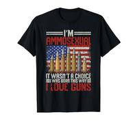 Ammosexual No fue una elección I Love Guns Primera Enmienda Camiseta gráfica económica, Hombre, Negro, XL