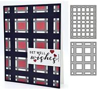 Ammsochy Troqueles de corte con marco de fondo 3D, plantillas de metal, herramientas de álbumes de recortes, manualidades, plantilla de acero al carbono para hacer tarjetas de papel, álbumes