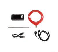 AMNVOLT SI4732 Receptor de radio, ESP32-S3 para chip DSP, pantalla de 1.9 pulgadas, modos AM/FM/LSB/USB, 800 mAh, puerto tipo C, salida de audio Hi-Z (rojo-PRO)