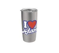 Amo a Adán Vaso térmico de acero inoxidable de doble pared