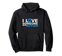 Amo a Alguien con Autismo Blue Ribbon Heart Sudadera con Capucha