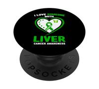 Amo a Alguien con Conciencia sobre el cáncer de hígado PopSockets PopGrip Adhesivo