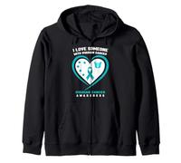 Amo a Alguien con Conciencia sobre el cáncer de Ovario Sudadera con Capucha