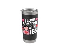 Amo a alguien con conciencia sobre el SII Apoyo a la salud intestinal Aliado Vaso térmico de acero inoxidable de doble pared
