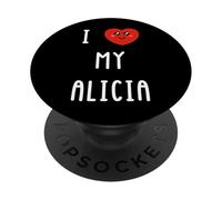 Amo A Alicia Nombre Gracioso PopSockets PopGrip Adhesivo