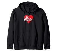 Amo a Alicia Primer Nombre Yo Corazón Sudadera con Capucha
