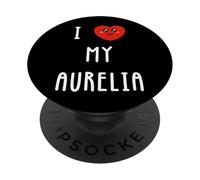 Amo A Aurelia Nombre Gracioso PopSockets PopGrip Adhesivo