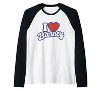 Amo a Barney Camiseta Manga Raglan