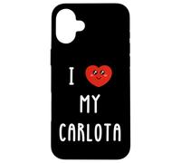 Amo A Carlota Nombre Gracioso Carcasa para iPhone 16 Plus