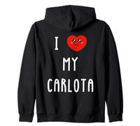 Amo A Carlota Nombre Gracioso Sudadera con Capucha