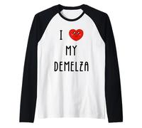 Amo A Demelza Nombre Gracioso Camiseta Manga Raglan