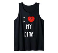 Amo A Dina Nombre Gracioso Camiseta sin Mangas