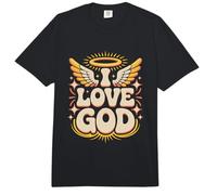 Amo a Dios, Angelic Wings, Halo, Faith Expression Comfort Colors Adult Heavyweight T-Shirt