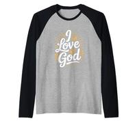 Amo a Dios Camiseta Manga Raglan