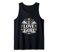 Amo a Dios Celestial Design Stars Camiseta sin Mangas