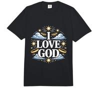 Amo a Dios Celestial Design Stars Comfort Colors Adult Heavyweight T-Shirt