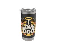 Amo a Dios Devoción Espiritual Fiel Vaso térmico de acero inoxidable de doble pared