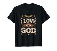 Amo a Dios Devoción Fiel Espiritual Camiseta gráfica económica