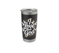 Amo a Dios Devoción religiosa Espiritualidad Vaso térmico de acero inoxidable de doble pared
