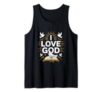 Amo a Dios Expresión de fe cristiana Camiseta sin Mangas