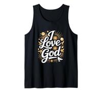 Amo a Dios Expresión de fe Espiritual Camiseta sin Mangas