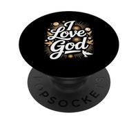 Amo a Dios Expresión de fe Espiritual PopSockets PopGrip Adhesivo