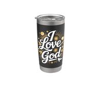 Amo a Dios Expresión de fe espiritual Vaso térmico de acero inoxidable de doble pared