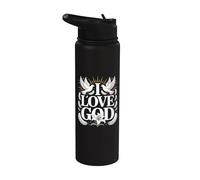 Amo a Dios Fe Espiritual Palomas Lily Stainless Steel Insulated Water Bottle