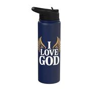 Amo a Dios Fe Inspiradora Stainless Steel Insulated Water Bottle