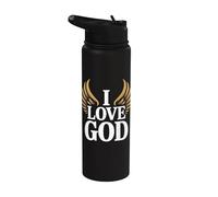 Amo a Dios Fe Inspiradora Stainless Steel Insulated Water Bottle