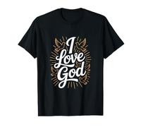 Amo a Dios Fe Religiosa Inspiración Espiritual Camiseta gráfica económica