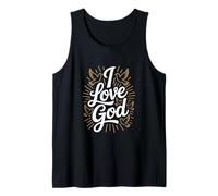 Amo a Dios Fe Religiosa Inspiración Espiritual Camiseta sin Mangas