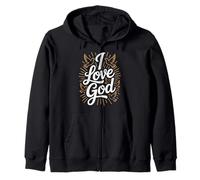 Amo a Dios Fe Religiosa Inspiración Espiritual Sudadera con Capucha
