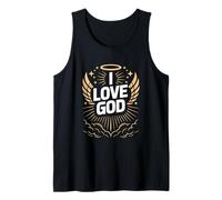 Amo a Dios Heavenly Halo Wings Rays Camiseta sin Mangas
