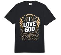 Amo a Dios Heavenly Halo Wings Rays Comfort Colors Adult Heavyweight T-Shirt
