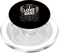 Amo a Dios Heavenly Halo Wings Rays PopSockets PopGrip para MagSafe