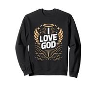 Amo a Dios Heavenly Halo Wings Rays Sudadera