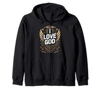 Amo a Dios Heavenly Halo Wings Rays Sudadera con Capucha