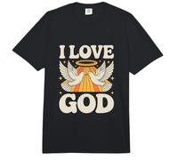 Amo a Dios Palomas Angélicas Devoción Fe Comfort Colors Adult Heavyweight T-Shirt
