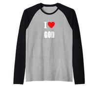 Amo a Dios Pastores Sacerdotes Cristianos Adoradores y Fe Camiseta Manga Raglan