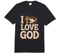 Amo a Dios, Paz, Dove Cross, Halo Sunburst Comfort Colors Adult Heavyweight T-Shirt