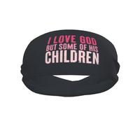 Amo A Dios Pero Algunos De Sus Hijos Me Ponen De Los Nervios Hombre Mujer Headband Elástica Diadema Suaves Cinta Pelo Deporte para Fútbol Entrenamiento Gimnasio Fitness