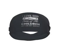 Amo A Dios Pero Algunos De Sus Hijos Me Ponen De Los Nervios Unisex Headband Transpirable Diadema Suaves Cinta Pelo Deporte para Yoga Entrenamiento Tenis Fútbol