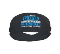 Amo A Dios Pero Algunos De Sus Hijos Me Ponen De Los Nervios Vintage Mujer Hombre Headband Absorbente Cinta Sudor Cabeza Transpirable Diadema Deportiva para Fútbol Correr Gimnasio Ciclismo