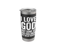 Amo a Dios, pero algunos de sus hijos se ponen en mis nervios Cristo Vaso térmico de acero inoxidable de doble pared