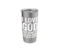 Amo a Dios, pero algunos de sus hijos se ponen en mis nervios Cristo Vaso térmico de acero inoxidable de doble pared