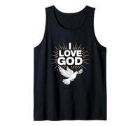 Amo a Dios, símbolo de Paloma, fe pacífica Camiseta sin Mangas