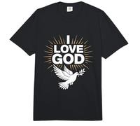 Amo a Dios, símbolo de Paloma, fe pacífica Comfort Colors Adult Heavyweight T-Shirt